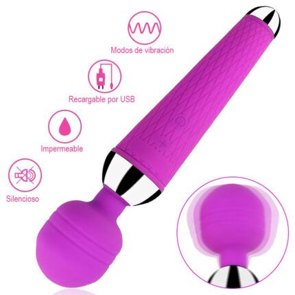 Micrófono Vibrador Masajeador Recargable