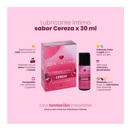 Lubricante Caliente con Sabor a Cereza 30 ml