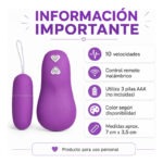 Huevo Vibrador Control Remoto 10 Modos Estimulador